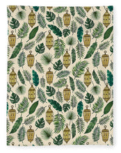 Load image into Gallery viewer, Tropical Lanterns and Leaves Pattern - Blanket