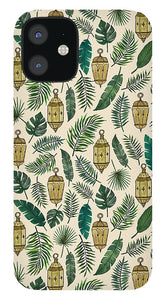 Tropical Lanterns and Leaves Pattern - Phone Case