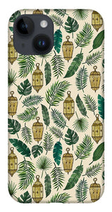 Tropical Lanterns and Leaves Pattern - Phone Case