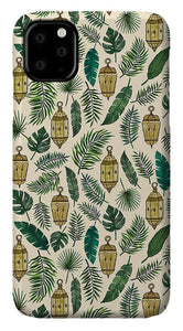 Tropical Lanterns and Leaves Pattern - Phone Case