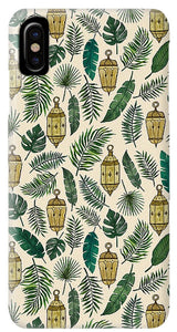 Tropical Lanterns and Leaves Pattern - Phone Case