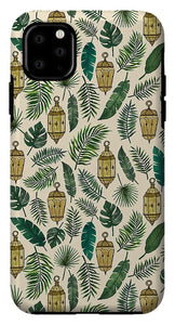 Tropical Lanterns and Leaves Pattern - Phone Case