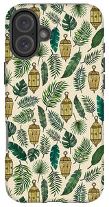 Tropical Lanterns and Leaves Pattern - Phone Case