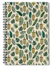 Load image into Gallery viewer, Tropical Lanterns and Leaves Pattern - Spiral Notebook