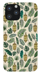 Tropical Lanterns and Leaves Pattern - Phone Case