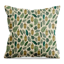 Load image into Gallery viewer, Tropical Lanterns and Leaves Pattern - Throw Pillow