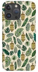 Tropical Lanterns and Leaves Pattern - Phone Case