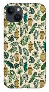Tropical Lanterns and Leaves Pattern - Phone Case