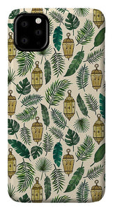 Tropical Lanterns and Leaves Pattern - Phone Case