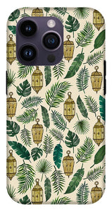 Tropical Lanterns and Leaves Pattern - Phone Case
