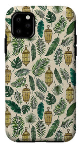 Tropical Lanterns and Leaves Pattern - Phone Case