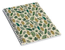 Load image into Gallery viewer, Tropical Lanterns and Leaves Pattern - Spiral Notebook