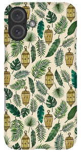 Tropical Lanterns and Leaves Pattern - Phone Case