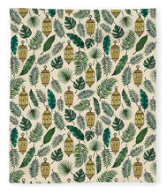 Load image into Gallery viewer, Tropical Lanterns and Leaves Pattern - Blanket