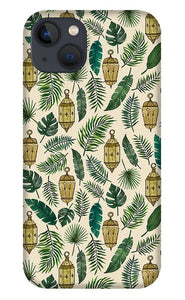 Tropical Lanterns and Leaves Pattern - Phone Case