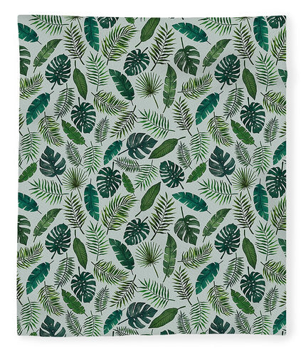 Tropical Leaves Pattern - Blanket