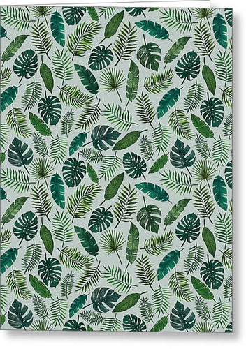 Tropical Leaves Pattern - Greeting Card