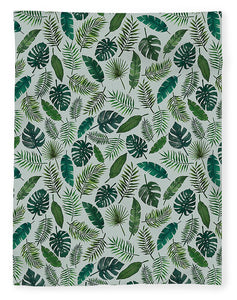 Tropical Leaves Pattern - Blanket