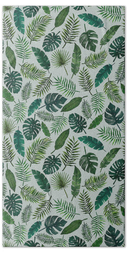 Tropical Leaves Pattern - Bath Towel