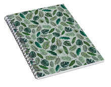 Load image into Gallery viewer, Tropical Leaves Pattern - Spiral Notebook