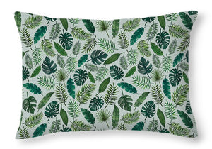 Tropical Leaves Pattern - Throw Pillow