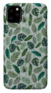 Tropical Leaves Pattern - Phone Case