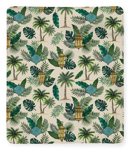 Palms and Lanterns Pattern - Blanket