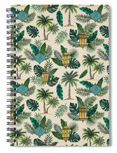 Load image into Gallery viewer, Palms and Lanterns Pattern - Spiral Notebook