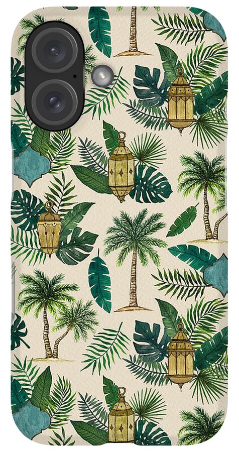 Palms and Lanterns Pattern - Phone Case