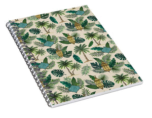 Palms and Lanterns Pattern - Spiral Notebook