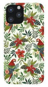 Tropical Parrot Pattern - Phone Case