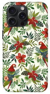 Tropical Parrot Pattern - Phone Case
