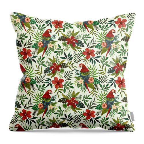 Tropical Parrot Pattern - Throw Pillow