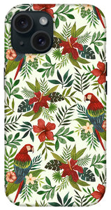 Tropical Parrot Pattern - Phone Case