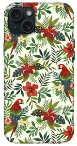 Tropical Parrot Pattern - Phone Case