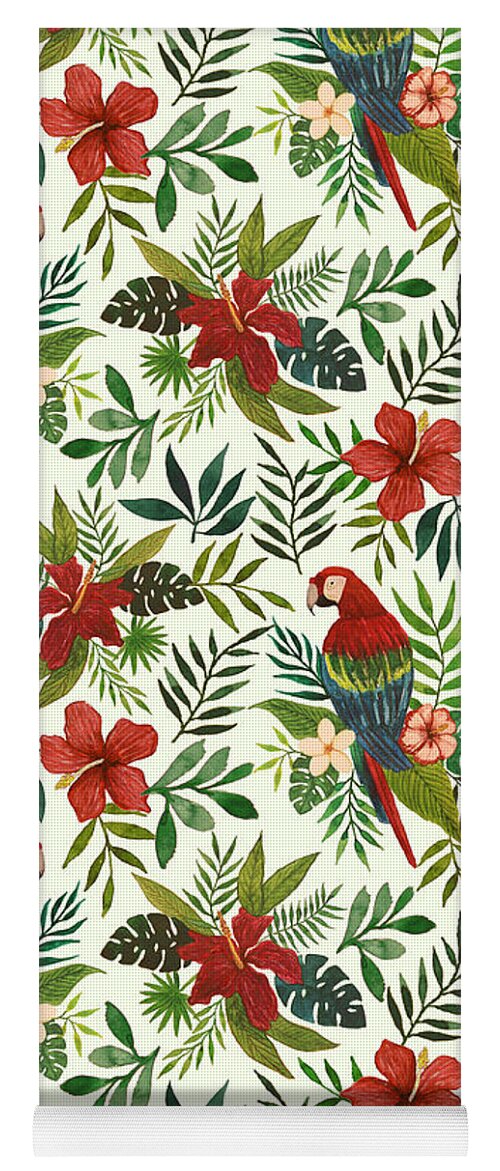 Tropical Parrot Pattern - Yoga Mat