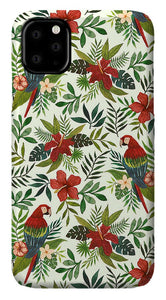 Tropical Parrot Pattern - Phone Case