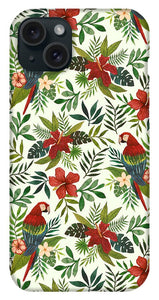 Tropical Parrot Pattern - Phone Case