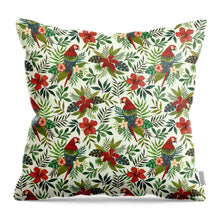 Load image into Gallery viewer, Tropical Parrot Pattern - Throw Pillow