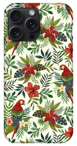 Tropical Parrot Pattern - Phone Case