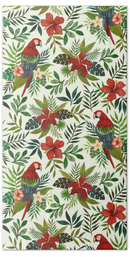 Tropical Parrot Pattern - Beach Towel