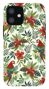 Tropical Parrot Pattern - Phone Case
