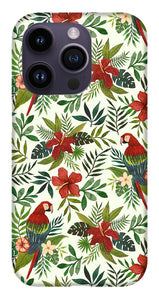 Tropical Parrot Pattern - Phone Case
