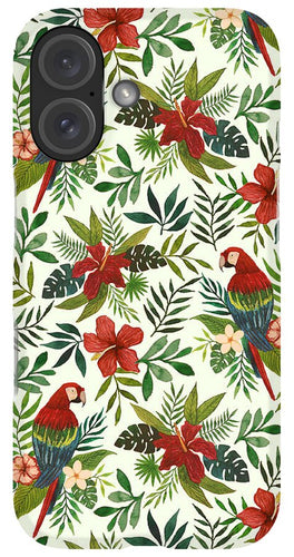 Tropical Parrot Pattern - Phone Case
