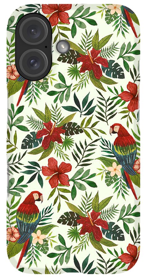 Tropical Parrot Pattern - Phone Case