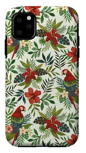 Tropical Parrot Pattern - Phone Case