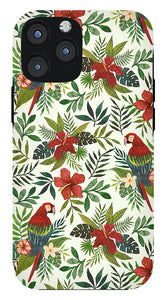 Tropical Parrot Pattern - Phone Case
