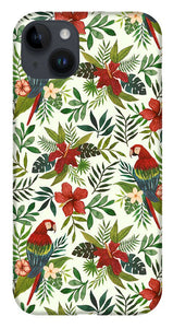 Tropical Parrot Pattern - Phone Case