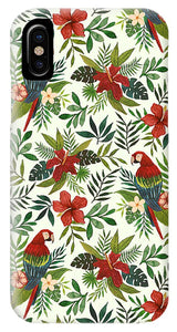 Tropical Parrot Pattern - Phone Case
