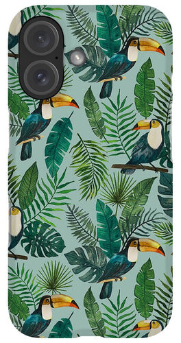 Tropical Toucan Pattern - Phone Case